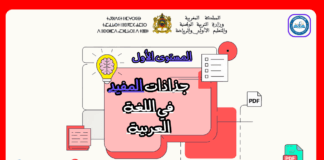 جذاذات المفيد في اللغة العربية المستوى الأول جذاذات المفيد في اللغة العربية المستوى الأول